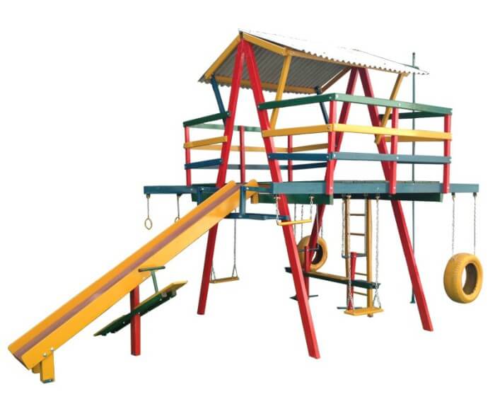 playground de madeira completo