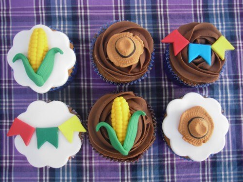 cupcake temático de festa junina