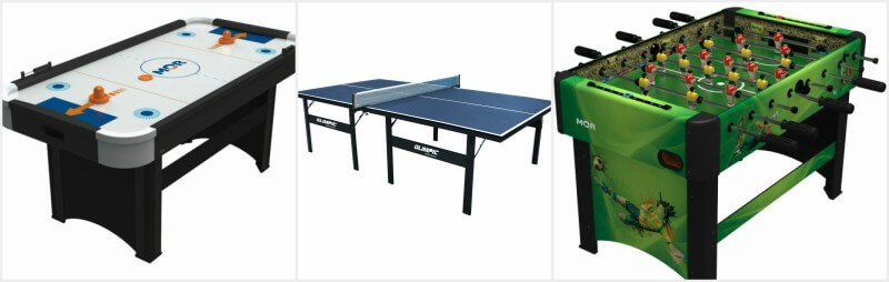 Mesas de Air Hockey, Ping-pong, Pebolim